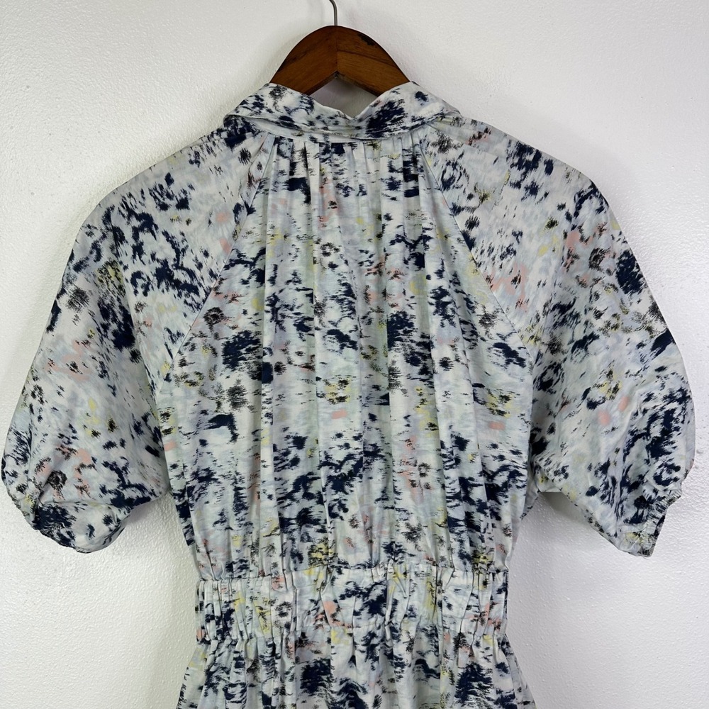 Jason Wu Blurred Poplin Belted Shirt Dress Blue Size 4 - Picture 9 of 9